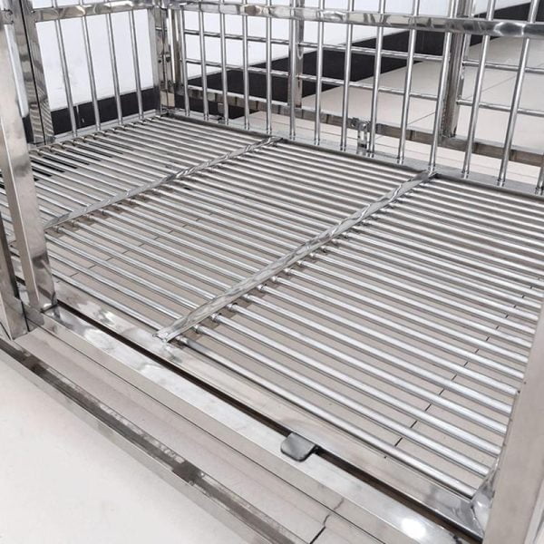 Stainless Steel Sliding Door Pet Carrier - Imagem 2