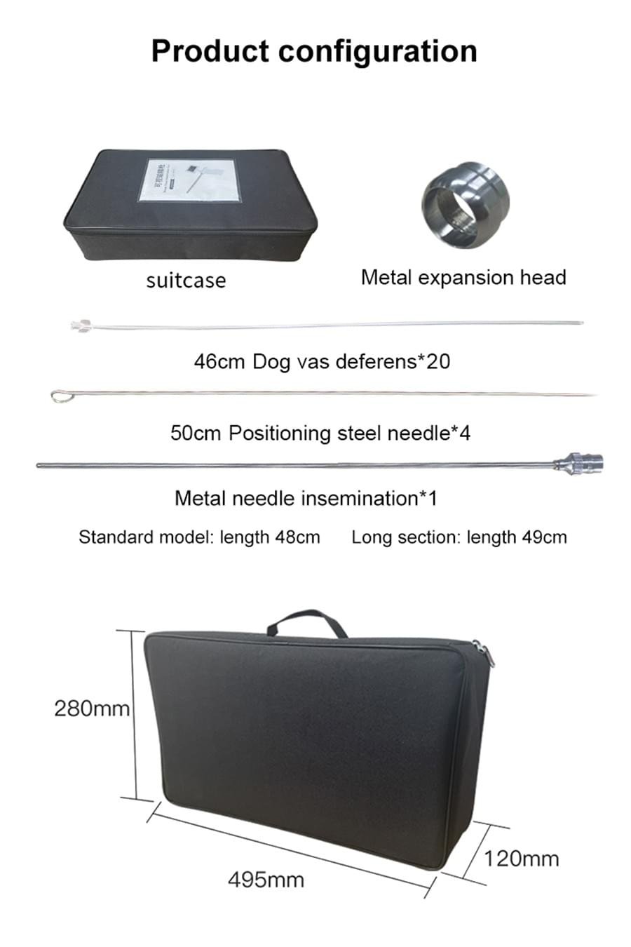Pistola per inseminazione visiva per cani