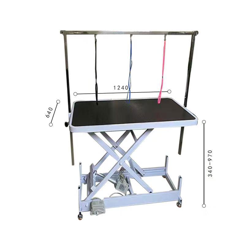 mesa elétrica de tosa para animais de estimação com ajuste de altura por pedal