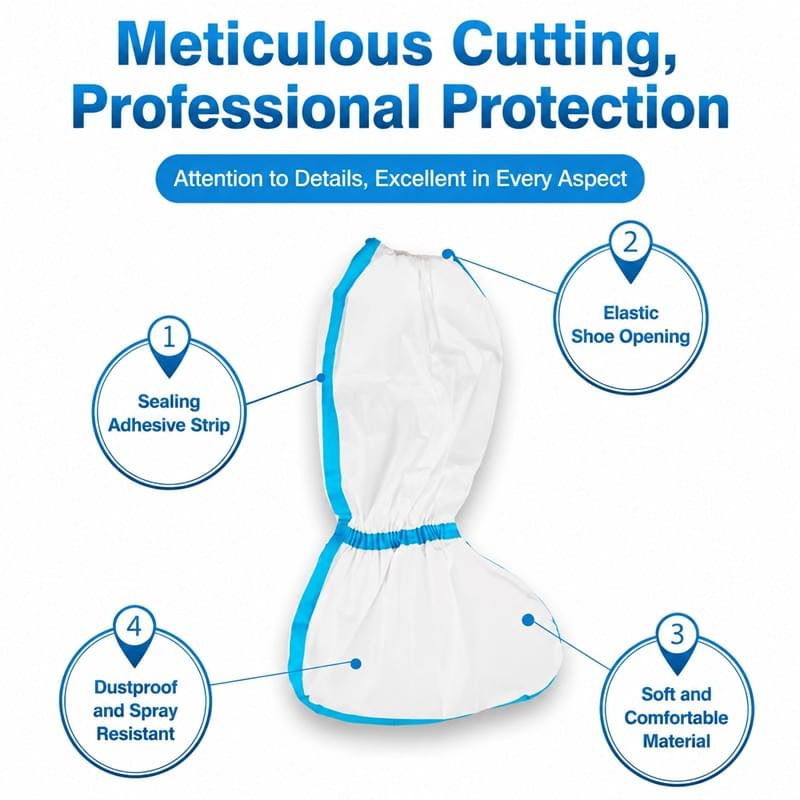 Couvre-bottes d'isolation médicale, couvre-chaussures réutilisables à tube haut