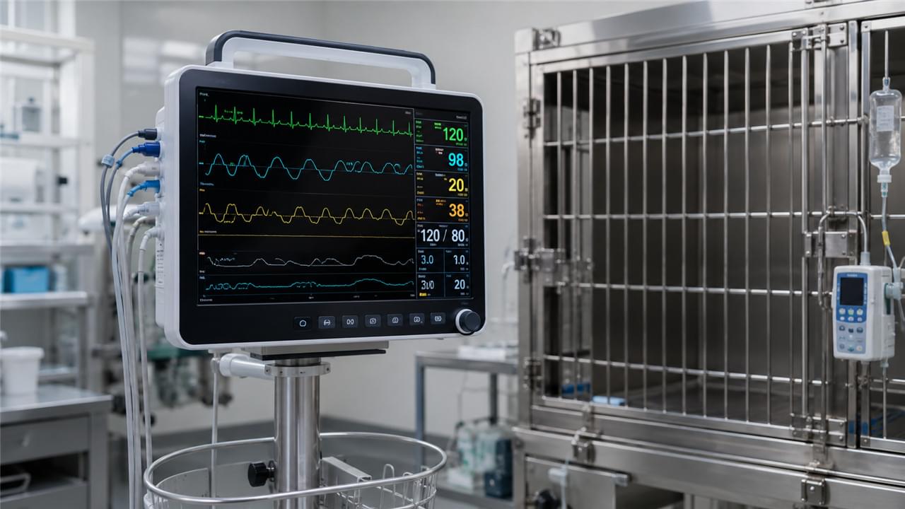Pick the right veterinary ICU vital signs monitoring — multi-parameter monitors, alarm management, invasive BP, and 5 non-negotiable parameters covered.