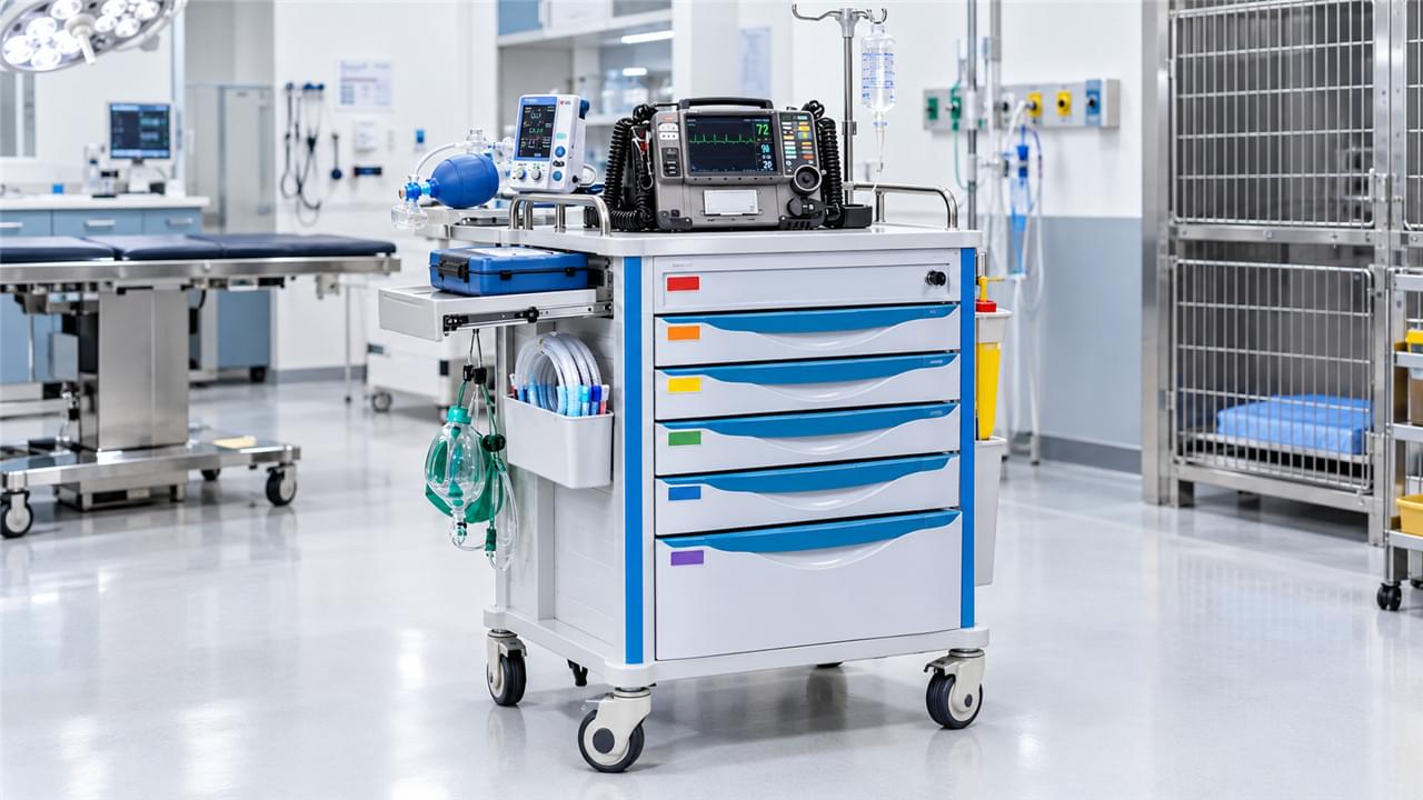 Build a crash-ready clinic with the veterinary emergency equipment list — crash cart checklist, defibrillators, airway kits, and CPR supplies that save lives.