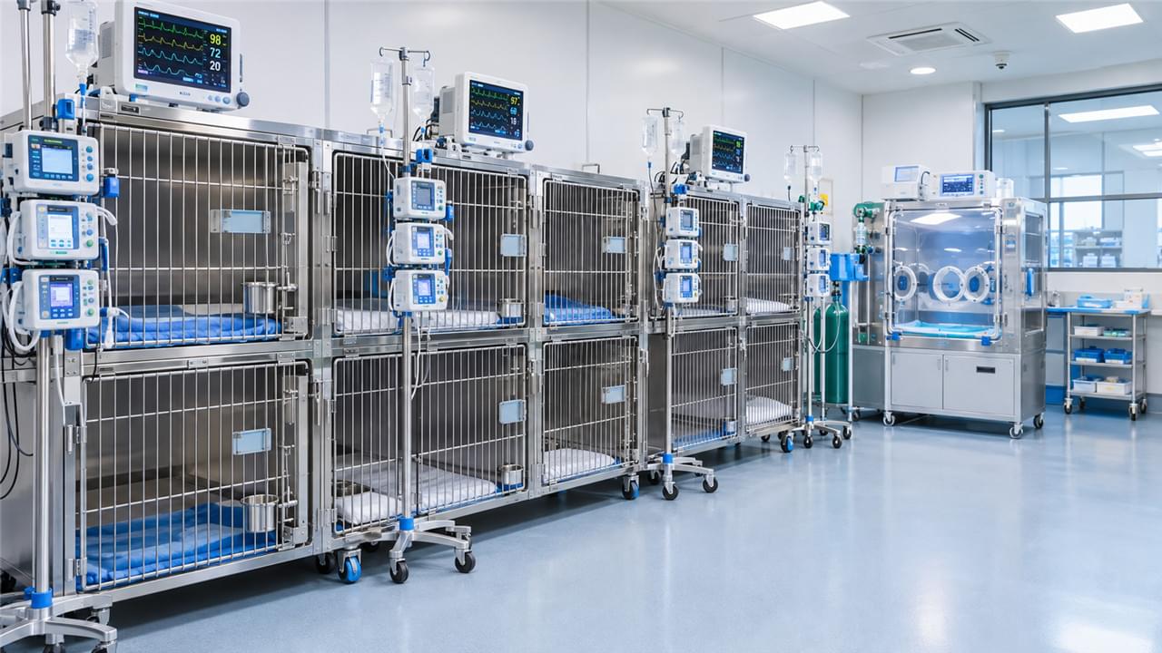 How to improve survival rates with proper veterinary ICU equipment showing monitoring and oxygen therapy systems